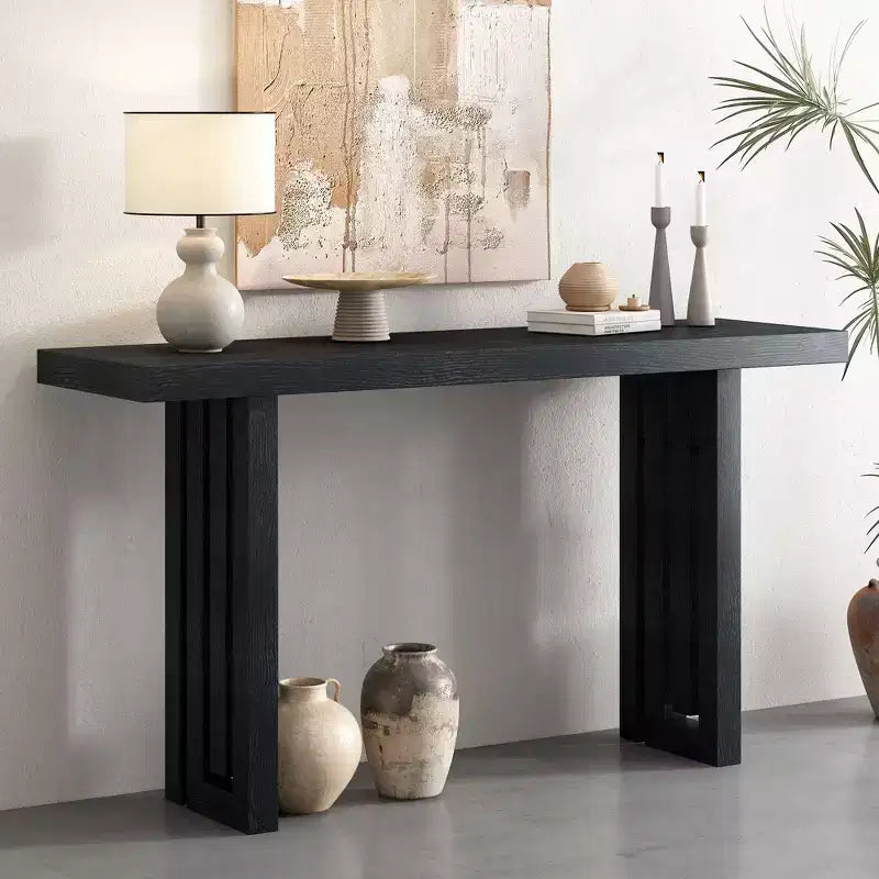 Console avec motif unique de rayures verticales pour entrée, couloir, salon, foyer