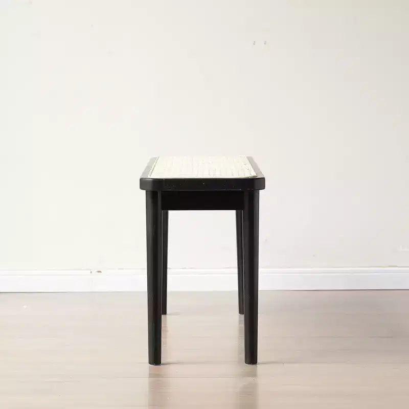 Banc de salle à manger 40 en chêne massif avec assise en rotin