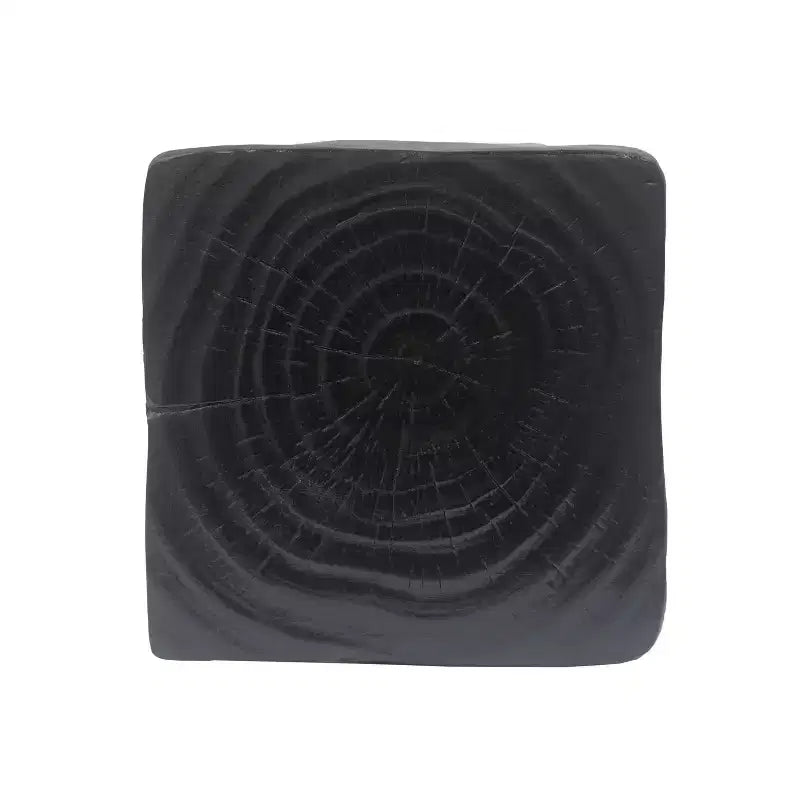 Table d'appoint à torsion abstraite moderne avec texture aspect bois