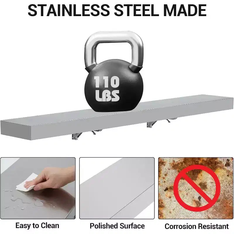 Support de distribution pliable en acier inoxydable 304, support de fenêtre/de service mural pour food truck, food trucks, grills, restaurants