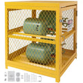VEVOR Horizontal Cylinder Storage Cabinet, 4 x 33 lbs Cylinder Capacity, 31.02x30.04x35 inch Propane Storage Cage, Gas Cylinder Cabinet