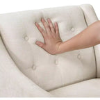 Fauteuil d'appoint Fauteuil de salon contemporain avec coussin en tissu capitonné Fauteuil confortable pour chambre à coucher ou salle de lecture