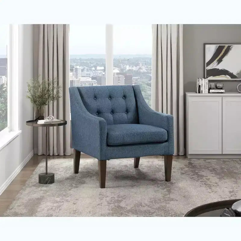 Fauteuil d'appoint Fauteuil de salon contemporain avec coussin en tissu capitonné Fauteuil confortable pour chambre à coucher ou salle de lecture