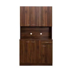 Armoire haute de rangement à 6 portes de 180 cm, Buffet de cuisine