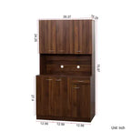 Armoire haute de rangement à 6 portes de 180 cm, Buffet de cuisine