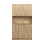 Armoire haute de rangement à 6 portes de 180 cm, Buffet de cuisine