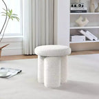 Pouffe ottoman champignon en tissu bouclette de 15,9 po de haut