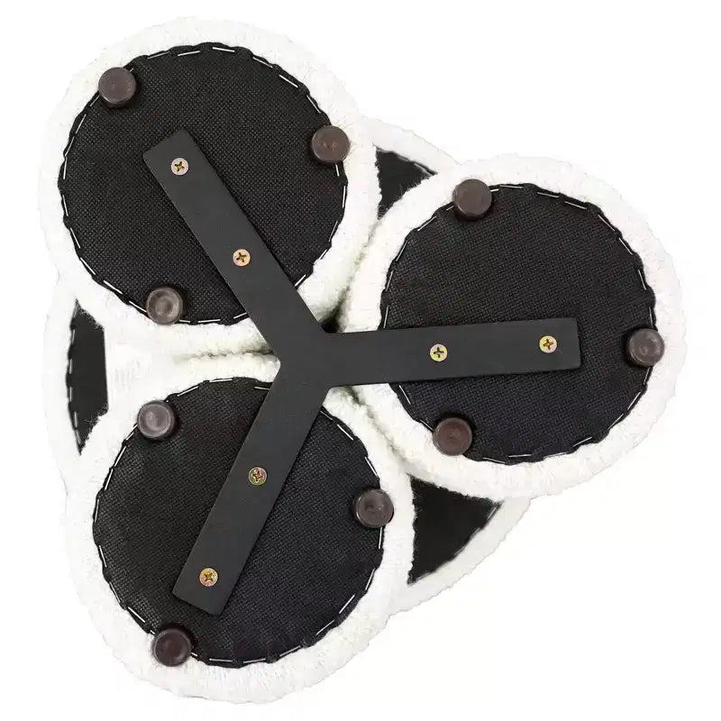 Pouffe ottoman champignon en tissu bouclette de 15,9 po de haut