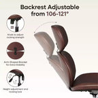 Chaise de bureau pivotante avec pouf, chaise de bureau inclinable avec dossier haut et appui-tête réglables, chaise de jeu ergonomique en PU