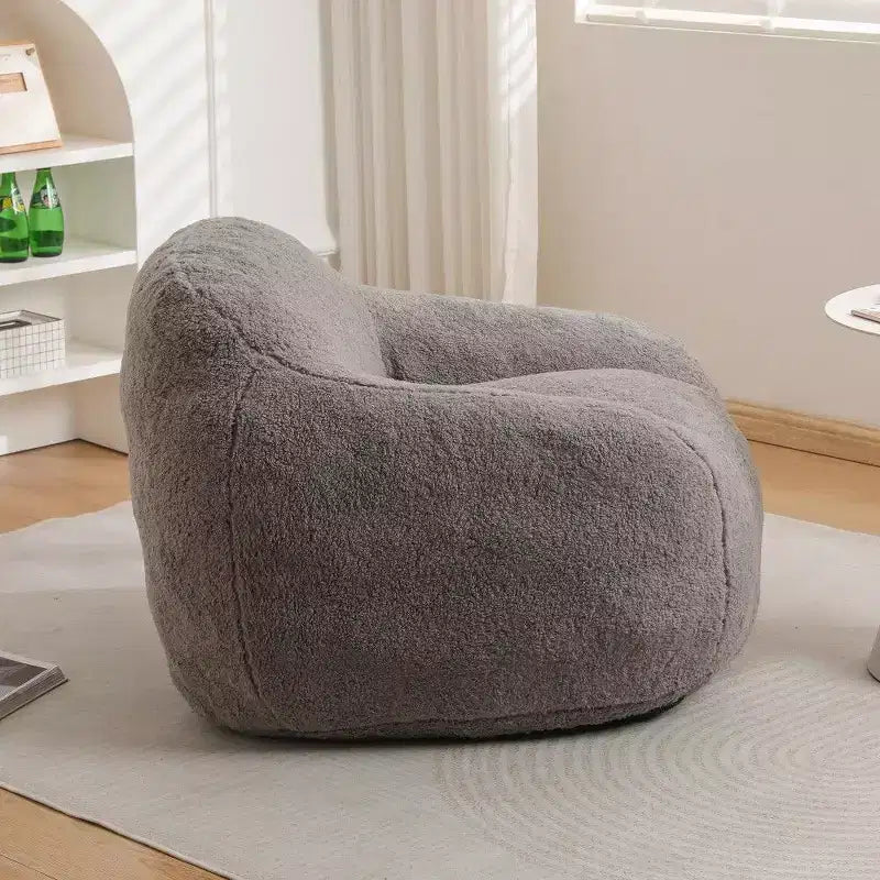 Fauteuil poire Easy Clean avec dossier et accoudoirs épais, Fauteuil poire de salon avec tissu résistant à l'eau, Canapé de sol pour salon et chambre