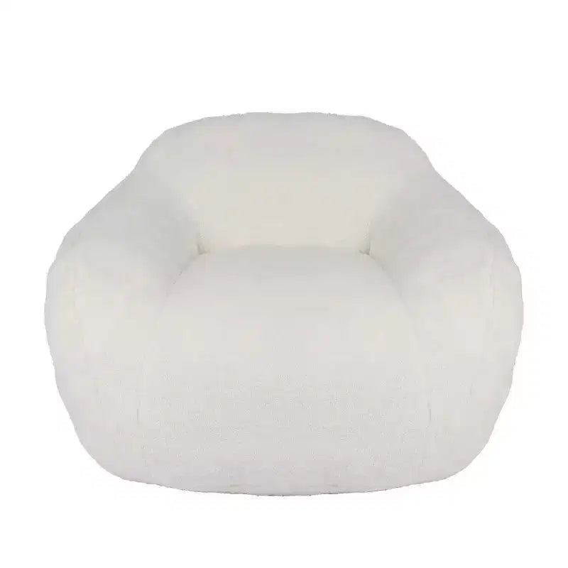 Fauteuil poire Easy Clean avec dossier et accoudoirs épais, Fauteuil poire de salon avec tissu résistant à l'eau, Canapé de sol pour salon et chambre