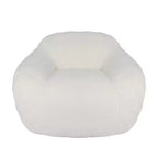 Fauteuil poire Easy Clean avec dossier et accoudoirs épais, Fauteuil poire de salon avec tissu résistant à l'eau, Canapé de sol pour salon et chambre