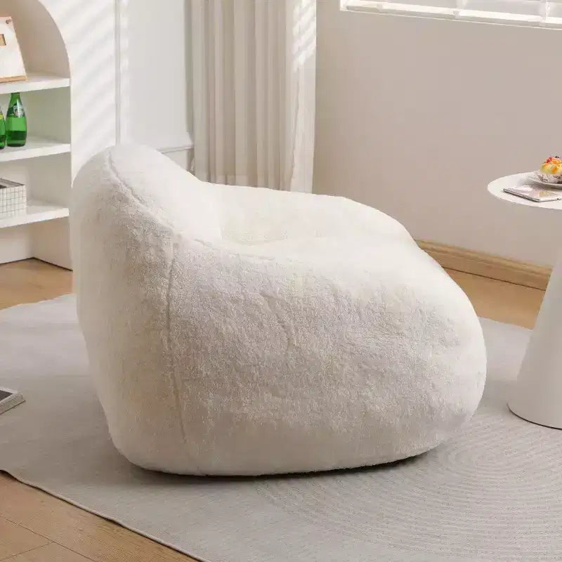 Fauteuil poire Easy Clean avec dossier et accoudoirs épais, Fauteuil poire de salon avec tissu résistant à l'eau, Canapé de sol pour salon et chambre