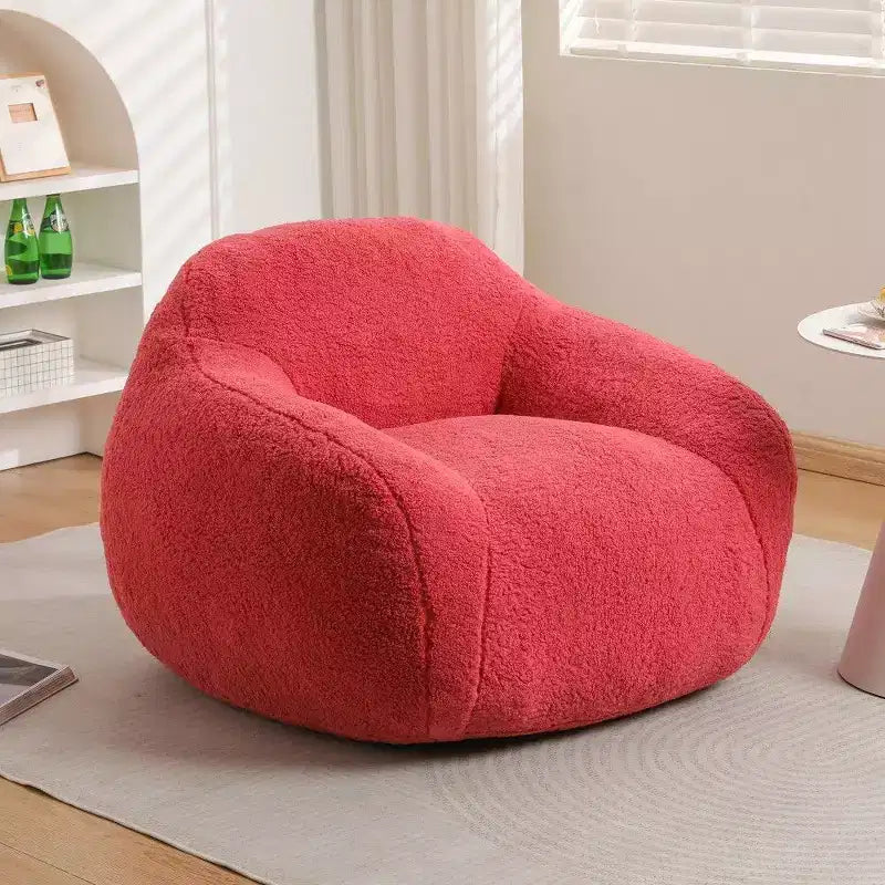 Fauteuil poire Easy Clean avec dossier et accoudoirs épais, Fauteuil poire de salon avec tissu résistant à l'eau, Canapé de sol pour salon et chambre