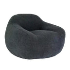 Fauteuil poire Easy Clean avec dossier et accoudoirs épais, Fauteuil poire de salon avec tissu résistant à l'eau, Canapé de sol pour salon et chambre