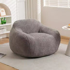 Fauteuil poire Easy Clean avec dossier et accoudoirs épais, Fauteuil poire de salon avec tissu résistant à l'eau, Canapé de sol pour salon et chambre