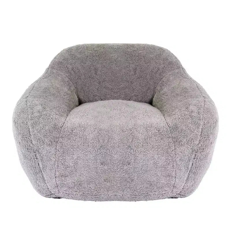 Fauteuil poire Easy Clean avec dossier et accoudoirs épais, Fauteuil poire de salon avec tissu résistant à l'eau, Canapé de sol pour salon et chambre