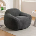 Fauteuil poire Easy Clean avec dossier et accoudoirs épais, Fauteuil poire de salon avec tissu résistant à l'eau, Canapé de sol pour salon et chambre
