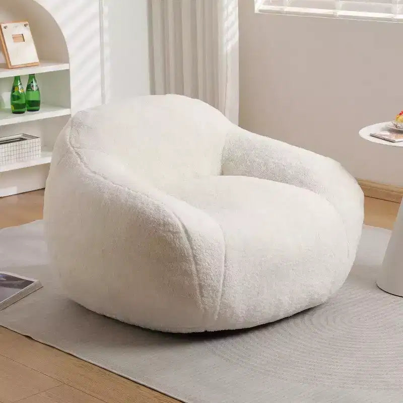 Fauteuil poire Easy Clean avec dossier et accoudoirs épais, Fauteuil poire de salon avec tissu résistant à l'eau, Canapé de sol pour salon et chambre