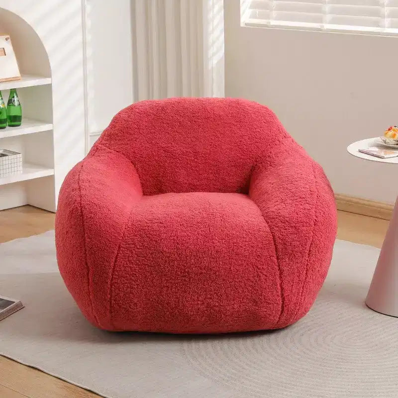 Fauteuil poire Easy Clean avec dossier et accoudoirs épais, Fauteuil poire de salon avec tissu résistant à l'eau, Canapé de sol pour salon et chambre