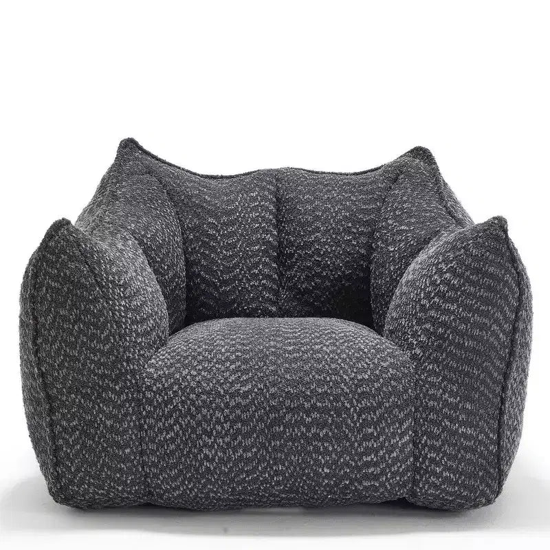 Fauteuil poire surdimensionné de 120 cm, pouf carré lounge en mousse haute résilience avec poignée et accoudoirs, canapé de sol en chenille pour salon