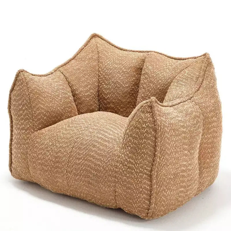 Fauteuil poire surdimensionné de 120 cm, pouf carré lounge en mousse haute résilience avec poignée et accoudoirs, canapé de sol en chenille pour salon
