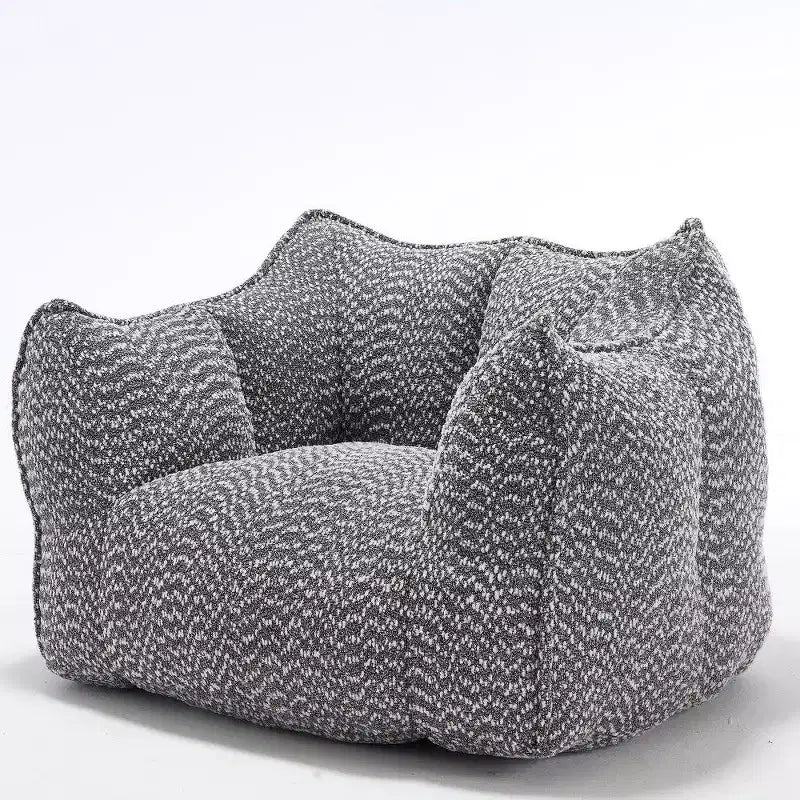 Fauteuil poire surdimensionné de 120 cm, pouf carré lounge en mousse haute résilience avec poignée et accoudoirs, canapé de sol en chenille pour salon