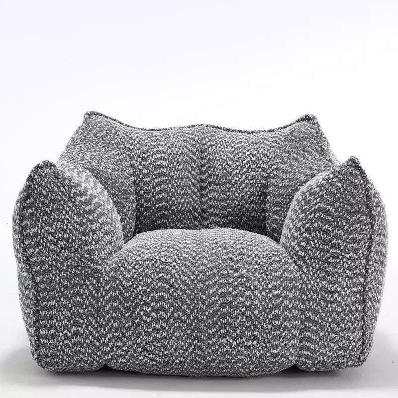 Fauteuil poire surdimensionné de 120 cm, pouf carré lounge en mousse haute résilience avec poignée et accoudoirs, canapé de sol en chenille pour salon