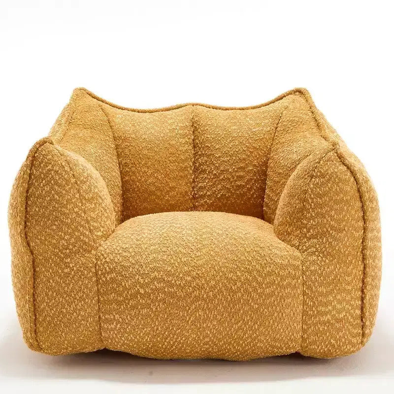 Fauteuil poire surdimensionné de 120 cm, pouf carré lounge en mousse haute résilience avec poignée et accoudoirs, canapé de sol en chenille pour salon