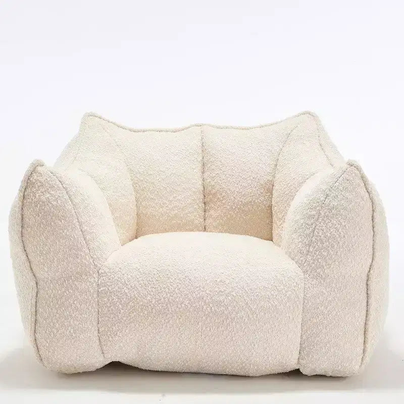 Fauteuil poire surdimensionné de 120 cm, pouf carré lounge en mousse haute résilience avec poignée et accoudoirs, canapé de sol en chenille pour salon