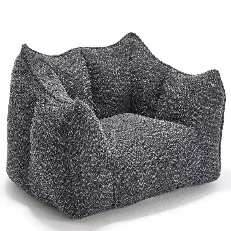 Fauteuil poire surdimensionné de 120 cm, pouf carré lounge en mousse haute résilience avec poignée et accoudoirs, canapé de sol en chenille pour salon