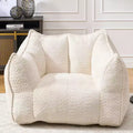 Fauteuil poire surdimensionné de 120 cm, pouf carré lounge en mousse haute résilience avec poignée et accoudoirs, canapé de sol en chenille pour salon