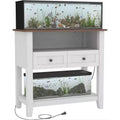 660LBS Heavy-Duty Aquarium Rack (20-29 Gallon) | Charging Station, Drawer & Open Storage for Reptile/Turtle Tanks