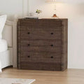 Modern Walnut 3-Drawer Dresser, 31.5 Wide Fluted Chest of Drawers, Wood Storage Cabinet for Bedroom, Kids Room, Hallway, Living Room