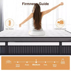 Matelas en boîte King 14 po, lit hybride en mousse à mémoire de forme, sensation de fermeté moyenne, tissu rafraîchissant et respirant, isolation des mouvements, soulagement zoné de la pression