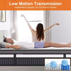 Matelas en boîte King 14 po, lit hybride en mousse à mémoire de forme, sensation de fermeté moyenne, tissu rafraîchissant et respirant, isolation des mouvements, soulagement zoné de la pression