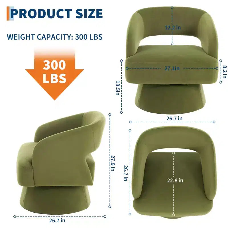 Fauteuil pivotant à 360° - Fauteuil de salon en polaire Teddy, dossier ajouré ergonomique, fauteuil d'appoint pour chambre, bureau, appartement