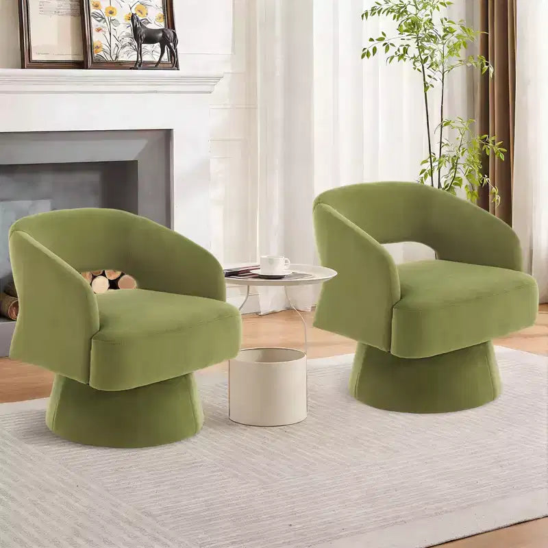 Fauteuil pivotant à 360° - Fauteuil de salon en polaire Teddy, dossier ajouré ergonomique, fauteuil d'appoint pour chambre, bureau, appartement