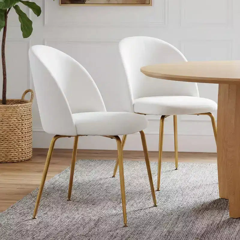 Chaise d'appoint rembourrée blanche de 30 po de hauteur