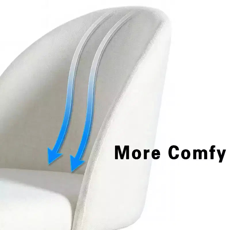 Chaise d'appoint rembourrée blanche de 30 po de hauteur