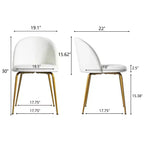 Chaise d'appoint rembourrée blanche de 30 po de hauteur