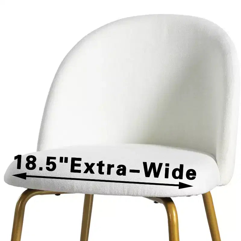 Chaise d'appoint rembourrée blanche de 30 po de hauteur