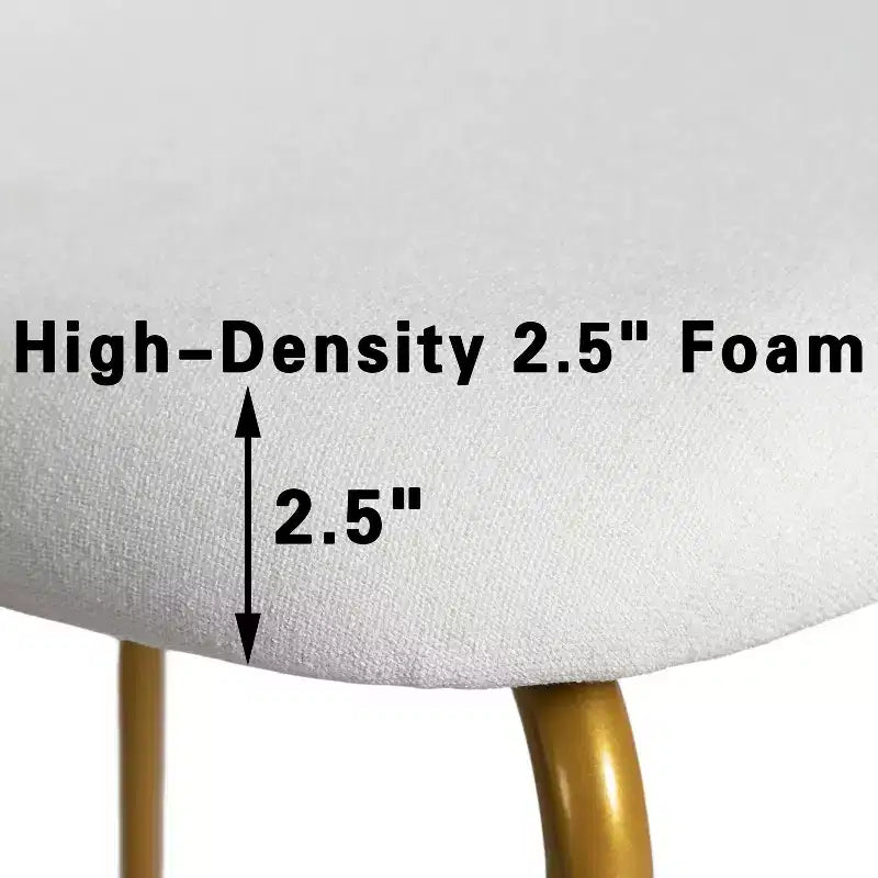 Chaise d'appoint rembourrée blanche de 30 po de hauteur