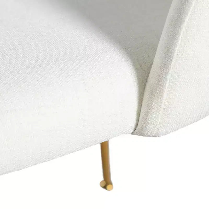 Chaise d'appoint rembourrée blanche de 30 po de hauteur