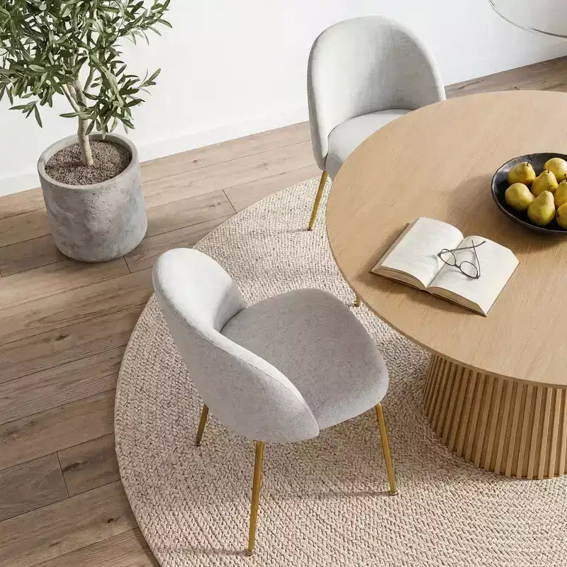 Chaise d'appoint rembourrée blanche de 30 po de hauteur