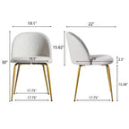 Chaise d'appoint rembourrée blanche de 30 po de hauteur