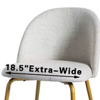 Chaise d'appoint rembourrée blanche de 30 po de hauteur