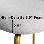 Chaise d'appoint rembourrée blanche de 30 po de hauteur