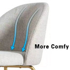 Chaise d'appoint rembourrée blanche de 30 po de hauteur