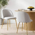 Chaise d'appoint rembourrée blanche de 30 po de hauteur